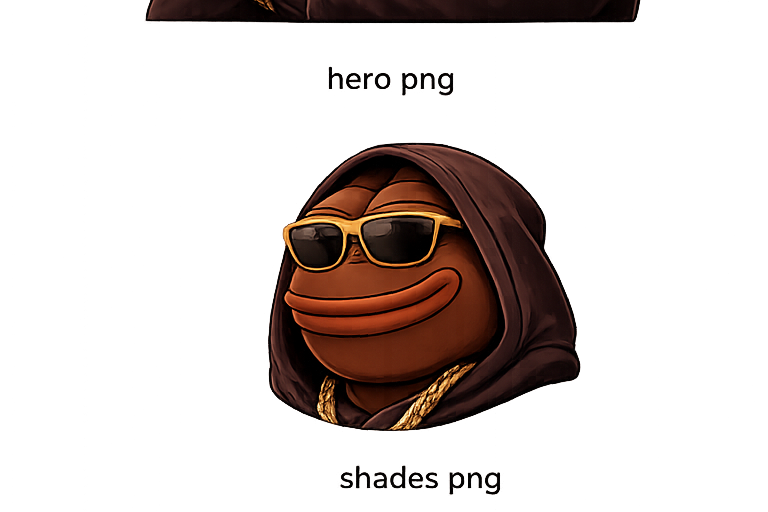Brown Pepe with shades